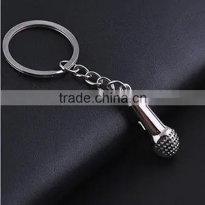 Factory Direct Metal Keychain Key Ring Creative Gift Microphone Keychain thumbnail-1