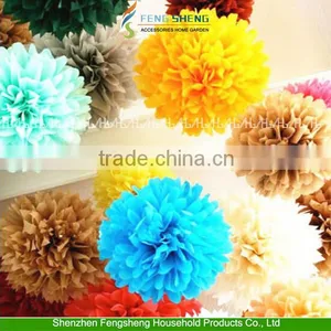 10" Tissue Paper Pompoms Flowers Ball Wedding Table BabyShower Decoration thumbnail-2