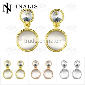 Lekani Cateye With Diamond 18K Gold Fashoin Elegant Earring thumbnail-1