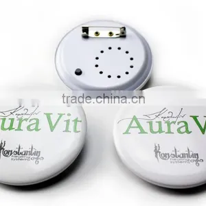 Newly Design Fashional Round Shaped Plastic Material Badge Portable Clip With Sounds for Party thumbnail-1