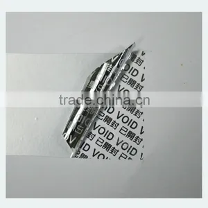 Anti-counterfeiting VOID Silver Polyester Labels thumbnail-1