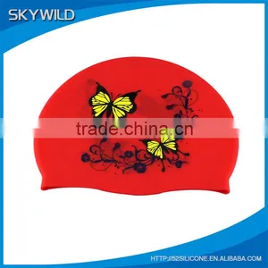 HOT Fashion Soft Swim Cap Silicone Swim Cap for Promotional thumbnail-4