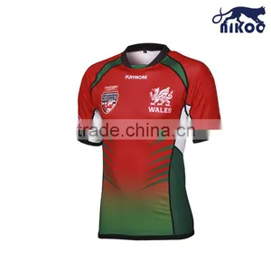 New Design Football Shirts Fabrics Rugby Shirts for Men thumbnail-1