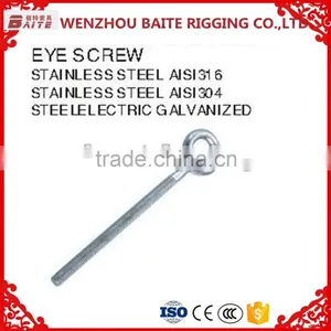 Galvanize Carabiner Wholesale High Quality Stainless Steel Aisi 316 304 Eye Bolt Cabinet Hardware Manufacturers China thumbnail-1