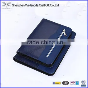 OEM Customized Leather Fashion Design Notebook Cover With Pocket thumbnail-1