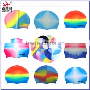 Multi Color Cheap National Silicone Swim Caps thumbnail-6
