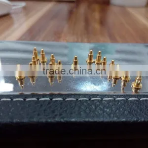 Gold Plated Brass Spring Loaded Pogo Pin Battery Connectir for Electronics Test Machine thumbnail-4