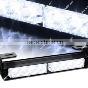 9.5" Hazard Emergency Warning Tow Traffic Advisor Strobe Light Bar- White thumbnail-1