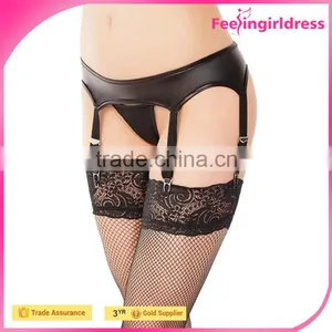 Fashion Lace Thong Sexy Black NO MOQ Hot Sale High Quality 2016 New Design Women Garter Belt thumbnail-1