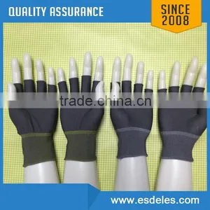 Wholesale Antistatic Nylon Carbon Fiber pu Palm Coating Work Glove thumbnail-2