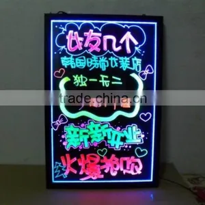 Edgelight AF32A Customized Wholesale Best Quality RGB Flashing Colored Neon Dry Erase Boards Advertising Light Chalk Boards thumbnail-5