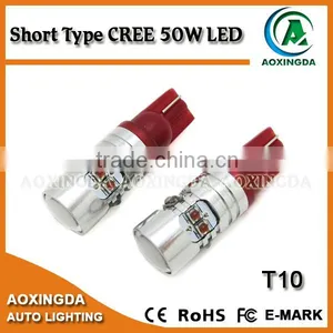 Super Bright T10 CREE 50W CANBUS LED Bulb Whtie Red Yellow thumbnail-1