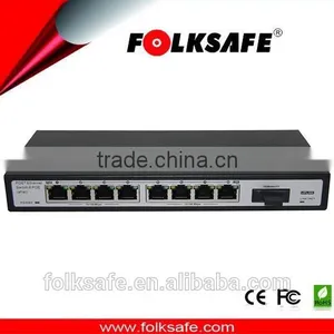 Folksafe 9 Port Unmanaged Ethernet PoE Switch W/1*9 sc Fiber Port Transmission Distance up to 20km thumbnail-1