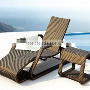 All Weather Outdoor Wicker Rattan Beach Chair thumbnail-3