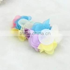 2016 Summer Colorful Chiffon Flower,Diy Clothing Accessories Chiffon Fabric Flowers thumbnail-3