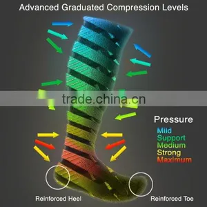 Wholesale Compression Socks Knee High Sports Sock for Running Marathon Cycling Supplier's Choice thumbnail-5