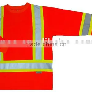 Reflective Work Shirts Safety Reflective Shirt Safety Orange Long Sleeve thumbnail-1