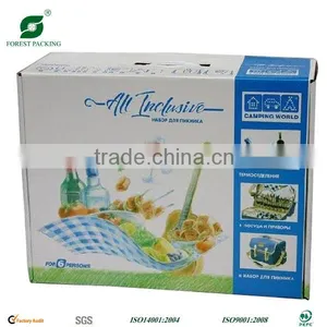 CORRUGATED PACKAGING BOX WITH WHITE PLASTIC HANDLE thumbnail-1