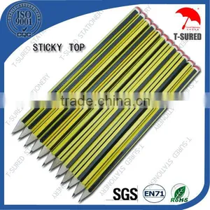 7'' Stripe Hexagonal HB Pencil With Sticky Top thumbnail-1
