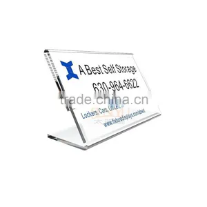 Supermarket L-shape Clear Acrylic Insert Sign Holder thumbnail-2