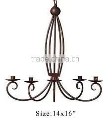 Hanging Chandelier, Iron Chandelier, Black Iron Chandelier, Colorful Hanging Chandelier thumbnail-1