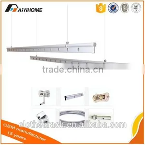 Balcony Semi-automatic Ceiling Clothes Dryer Rack Hand Lifting Clothes Airer thumbnail-4