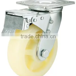200mm Diameter Nylon Swivel Heavy Duty Hand Cart Wheels thumbnail-2