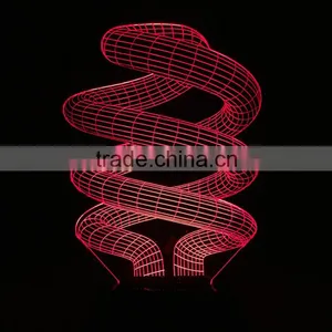 Loudspeaker/horn/trumpet Shape 3d Optical Illusions Acrylic Led Night Lamp USB Battery Operated Christmas Decoration Nightlight thumbnail-4