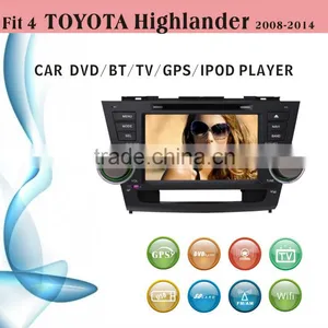 Touch Screen Car Dvd Player Fit for Toyota Highlander 2008 - 2014 Manual With Radio Bluetooth Gps tv thumbnail-1