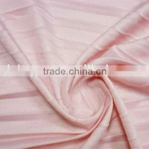 Waterproof Warp Stretch Polyamide Spandex Plain Dyed Jacquard Pink Color Knitted Fabric for Swimwear/ Lingerie thumbnail-1