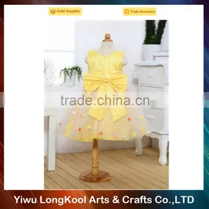 New Arrival Hot Sale Baby Dress Designs Light Yellow Wedding Tutu Dress thumbnail-1