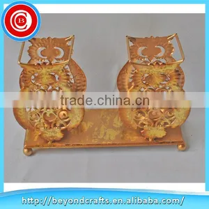Beautiful Wrought Iron Owl Candlestick thumbnail-1