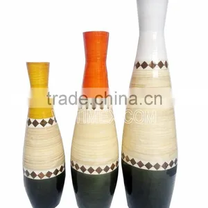 Bamboo With Coconut Vase for Home Decor thumbnail-1