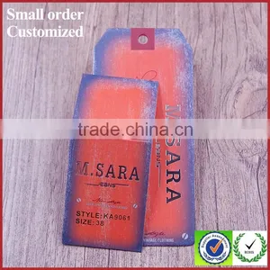 Fashion Fancy Small Folded Paper Jeans Luggage Hang Tag thumbnail-2