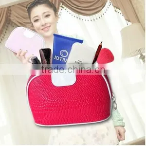 Five Color Stylish Waterproof Shell Snake pu Lamination Promotional Toiletry Bag/makeup Bag thumbnail-3