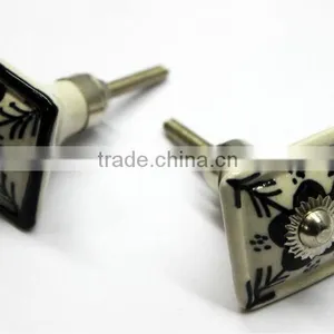 Hand Painted Natural Base Latest Design Ceramic Knobs - Ready to Use thumbnail-1