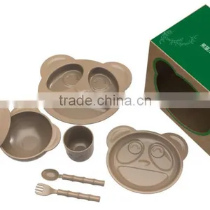Organic Material Custom Design Panda Shape Kids Tableware Set Quality Choice thumbnail-1