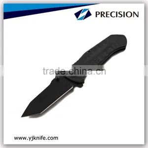 Black Oxide Blade Tactical Knife With Belt Clip thumbnail-1