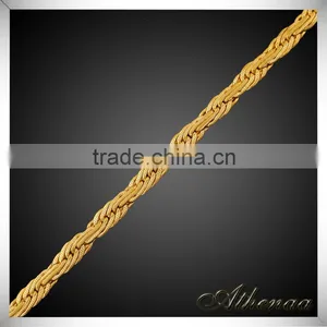New Style 18K Gold Vacuum Plated Copper Chain Jewelry Charm Bracelet thumbnail-2