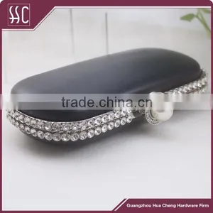 High Quality Jeweled Metal Box Frames Elliptic Clutch Bag Frame thumbnail-1