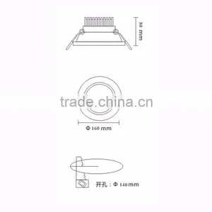 Cob Ac85-265V 20w Roundcob Led Downlight/ceiling Led Lamp thumbnail-2