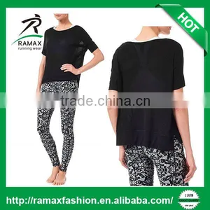 Ramax Custom Women Sport Oversized Short Sleeve T Shirt For Yoga Top thumbnail-1
