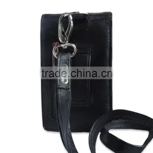 Leather Smartphone Pouch With Neck Strap for Easy Carrying During Trips thumbnail-2