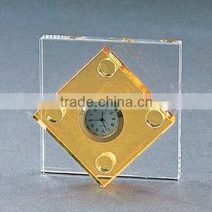 Arrival Quartz Glass Clock Craft With Engraved Laser Battery (R-1256 thumbnail-1
