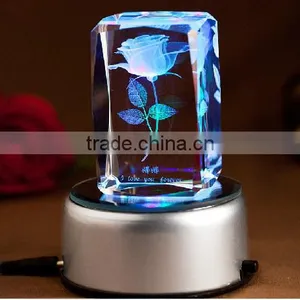 High Quality Top Grade K9 Blank Crystal Cubes For Engraving Flower thumbnail-2