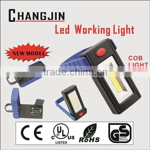 3w Plastic Portable Cheap Led Magnetic Work Tool Light With Cob Warning Waterproof thumbnail-1