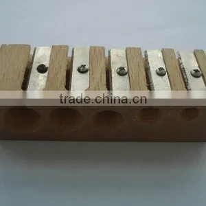 New Multi-function Five Holes Wooden Big Pencil Sharpener thumbnail-2