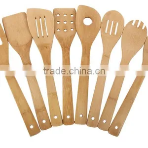 SP208 Sets of 8 Pcs Bamboo Kitchen Cooking Utensil in Bamboo Holder thumbnail-2