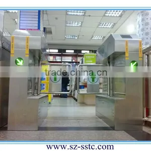 Full Automatic Fast Speed Gate OEM Swing Barrier Gate for Biometric Access Control thumbnail-1