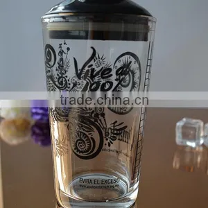 Barware Glass Cocktail Shaker With Plastic Lid thumbnail-2